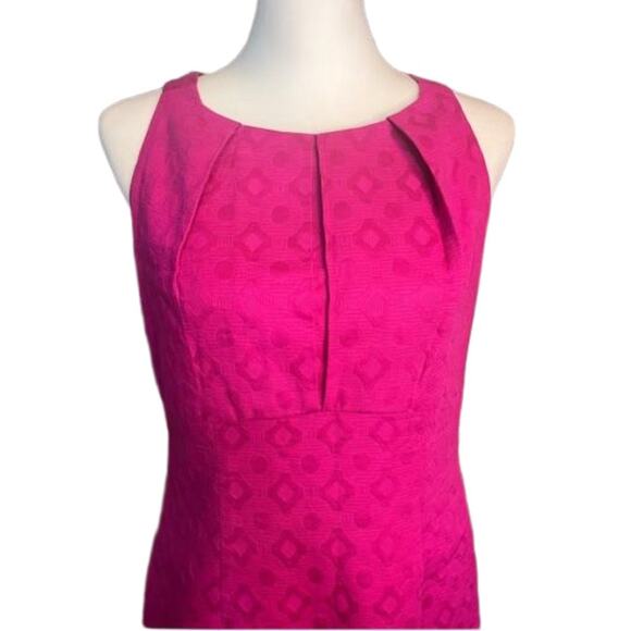Taylor mod jacquard textured pink sheath dress sz 8 valentines day pink date - Picture 4 of 12